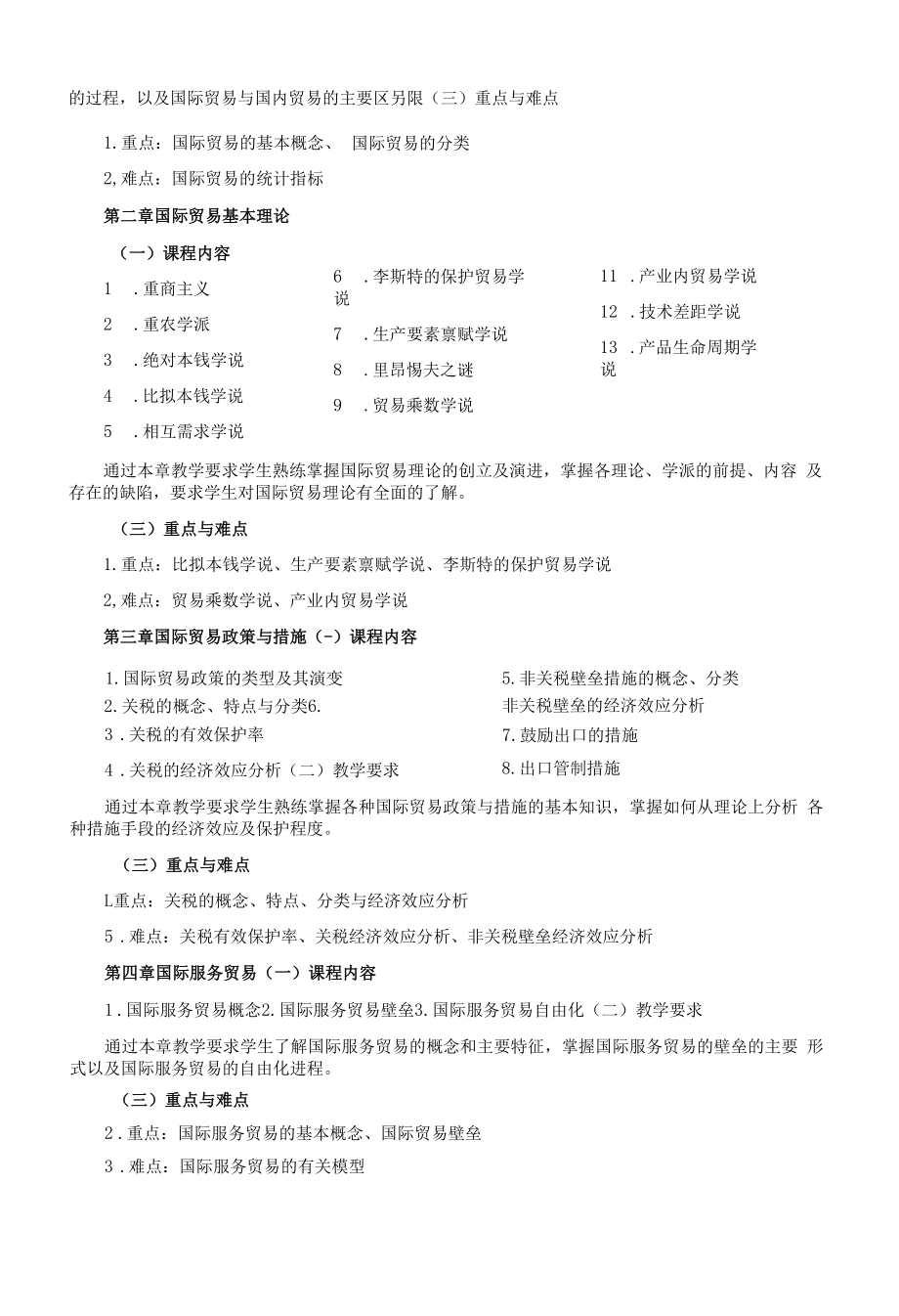 《国际贸易理论》课程教学大纲（本科）.docx_第2页