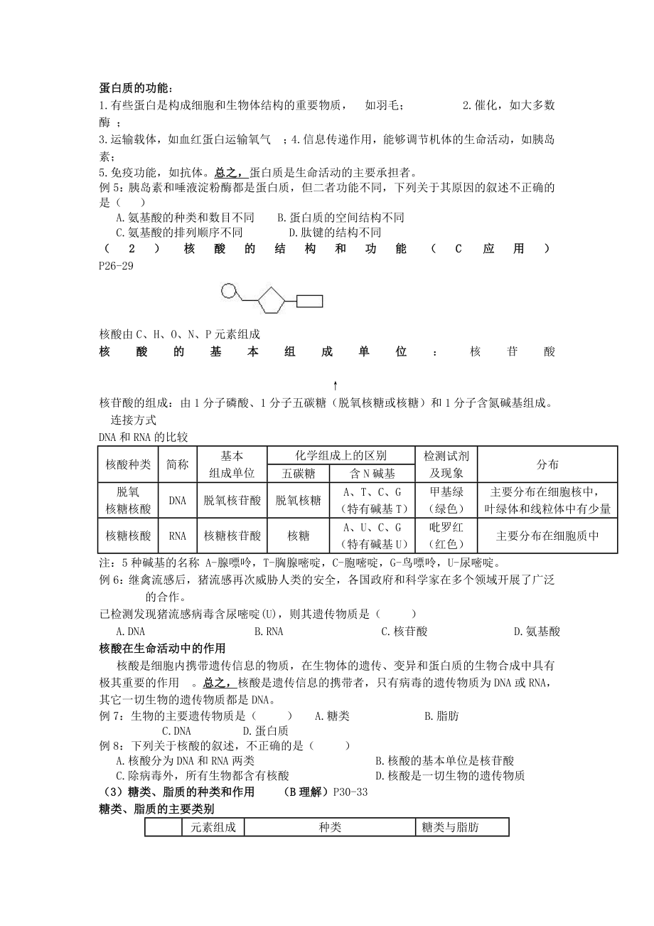 高中生物学业水平考试知识点——全.doc_第2页