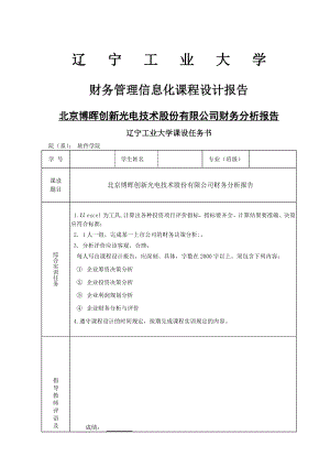 财务管理信息化课程设计报告.doc