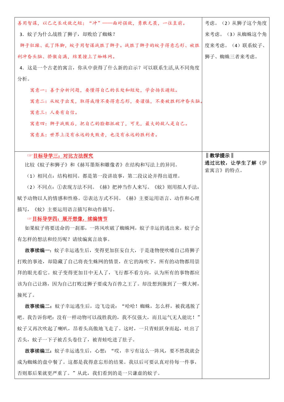 人教版七年级上学期语文--24.寓言四则教案.doc_第2页