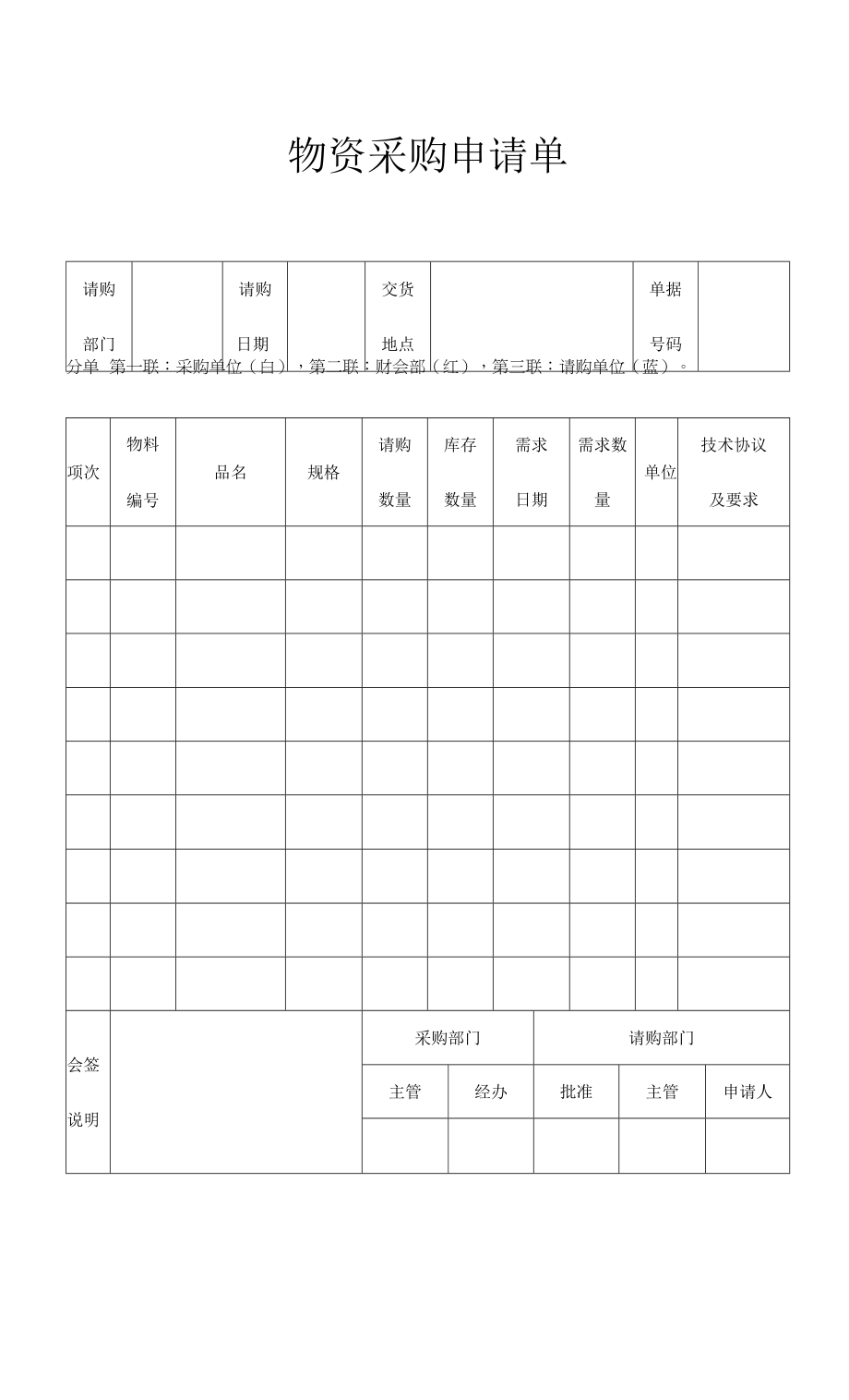 物资采购申请单（参考模板）.docx_第1页