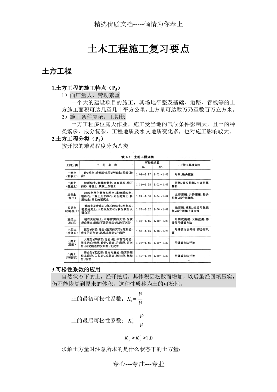 土木工程施工复习要点(共16页).doc_第1页