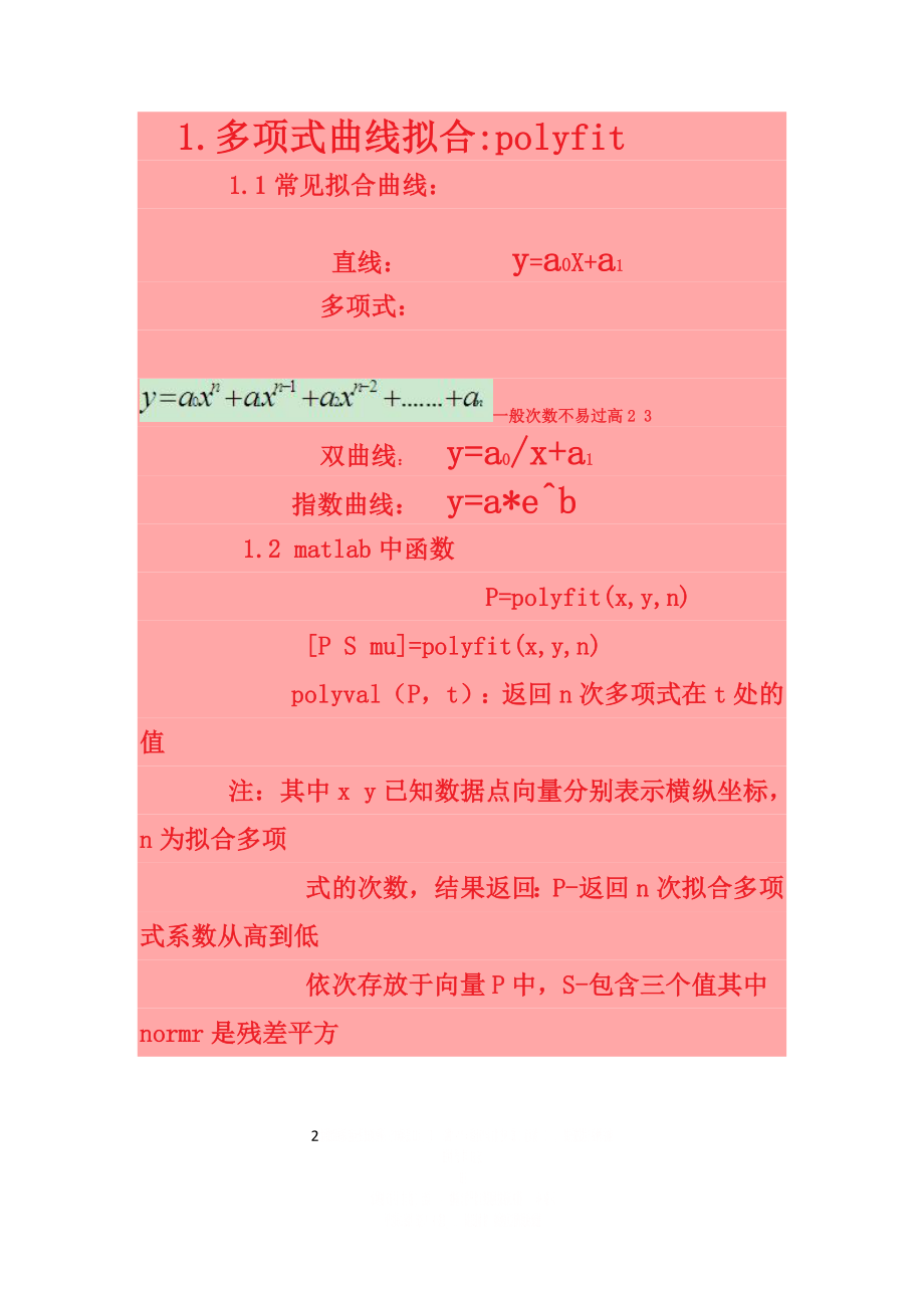 matlab_最小二乘法数据拟合.doc_第2页