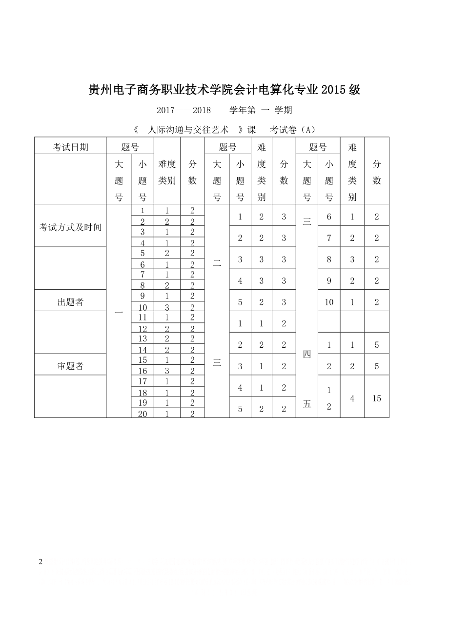 《人际沟通与交往艺术》A卷新.doc_第2页