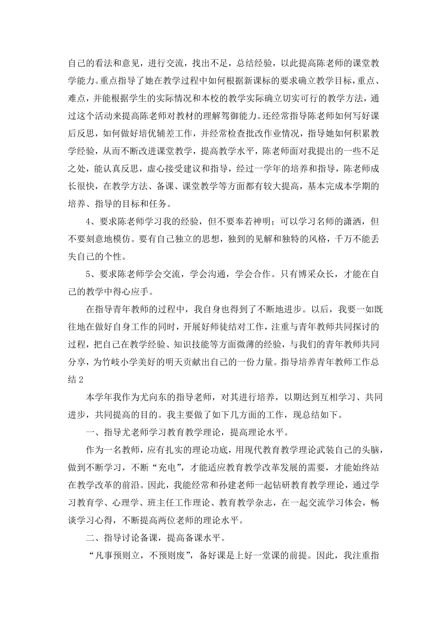 指导培养青年教师工作总结.doc_第2页