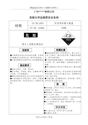 危险化学品安全告知牌(硝酸)(共7页).doc