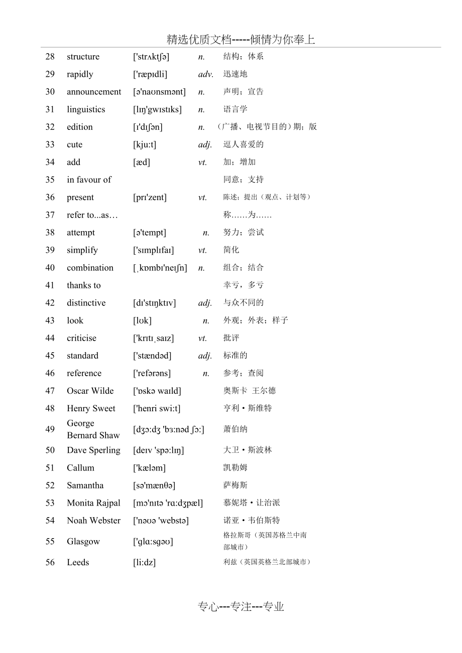 外研社高二英语必修五单词表(共13页).doc_第2页