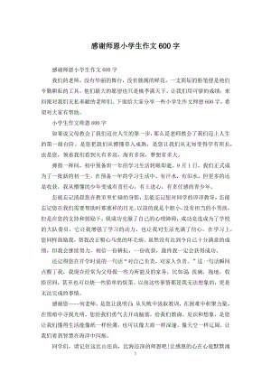 感谢师恩小学生作文600字.docx