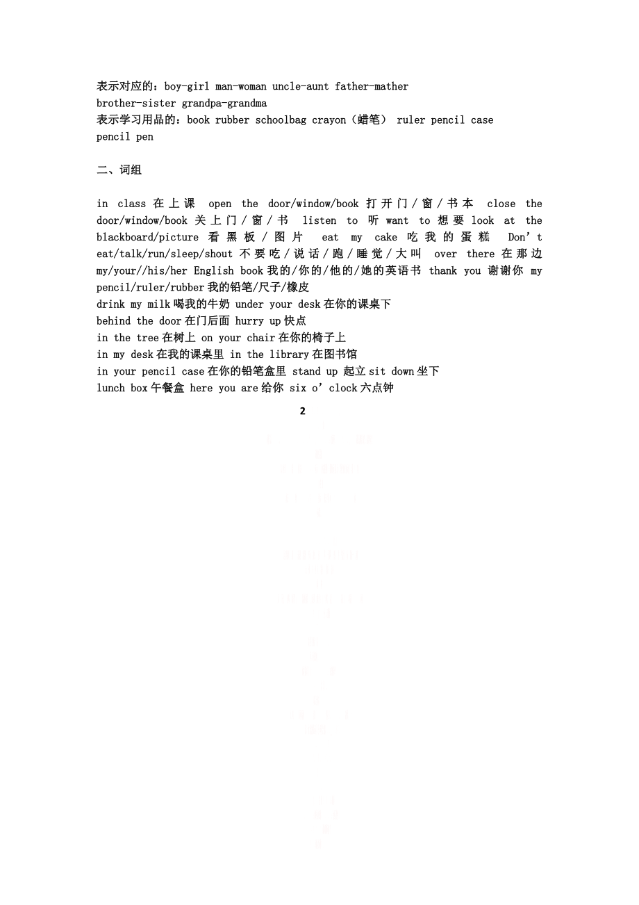 【个人精心制作】新译林小学英3 B期中知识点总结及综合练习.doc_第2页