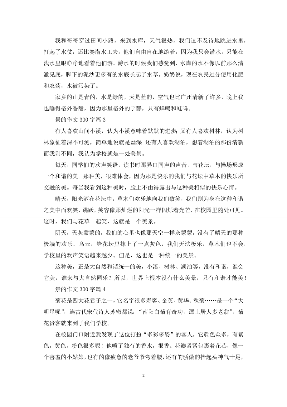 景的作文300字4篇.docx_第2页