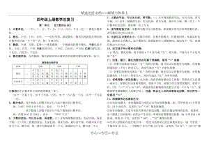 四年级上册数学期末总复习-整理(共12页).doc