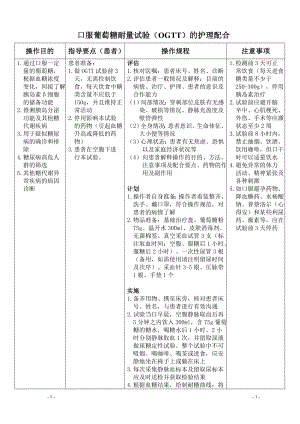 《口服葡萄糖耐量试验(OGTT)的护理配合》操作规程.doc