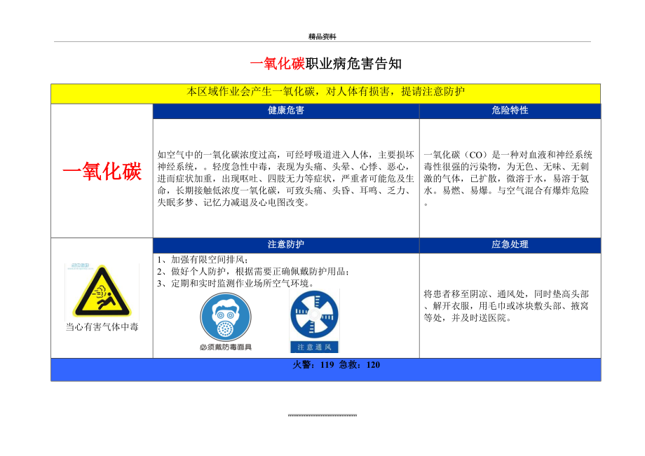 最新一氧化碳职业病危害告知、焊工职业危害告知卡.doc_第2页