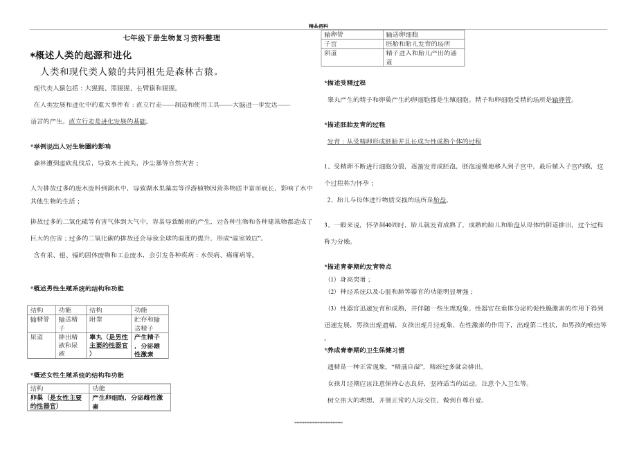 最新七年级下册生物复习资料整理.doc_第2页