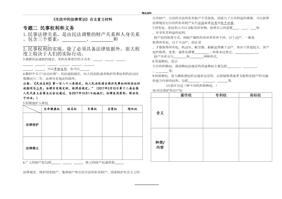 最新《生活中的法律常识》复习资料.doc_第2页