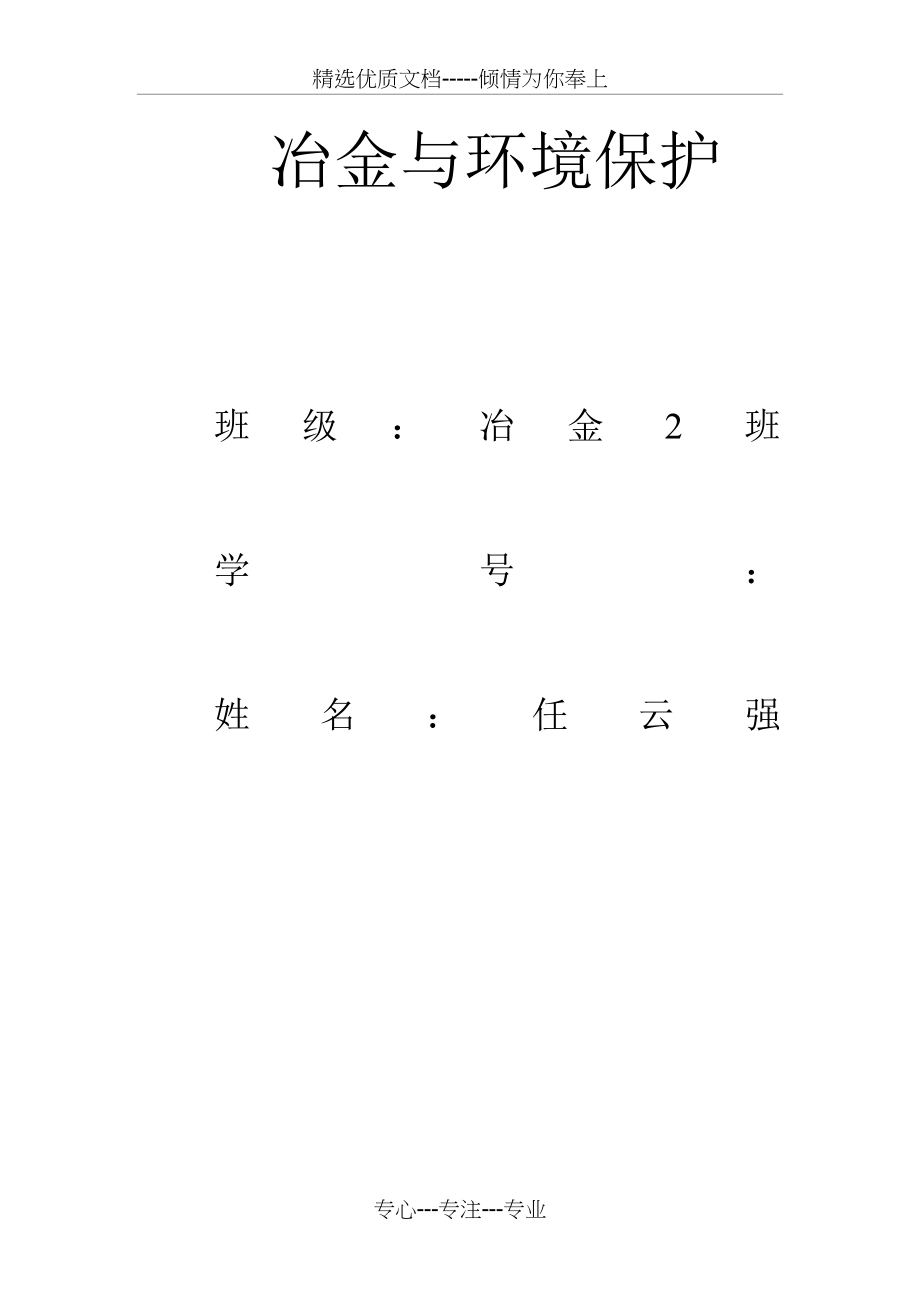 冶金与环境保护(共12页).doc_第1页