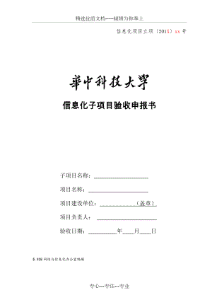 信息化项目验收报告(共10页).doc