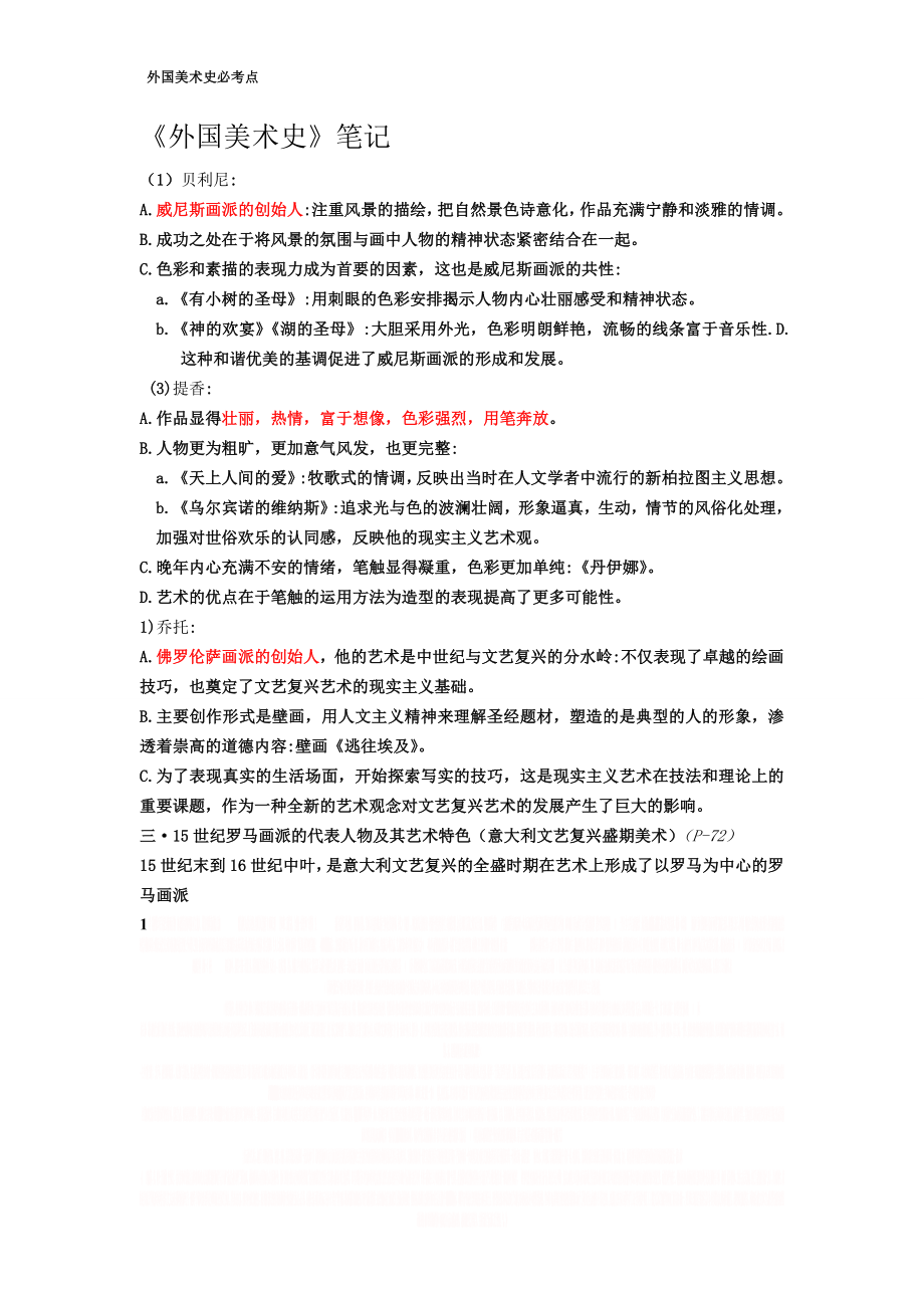 《外国美术史》必考点精选笔记.doc_第1页