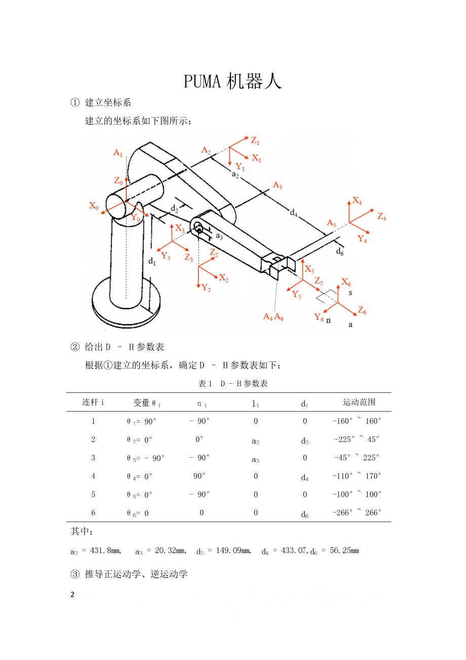 PUMA机器人工作空间大作业.doc_第2页