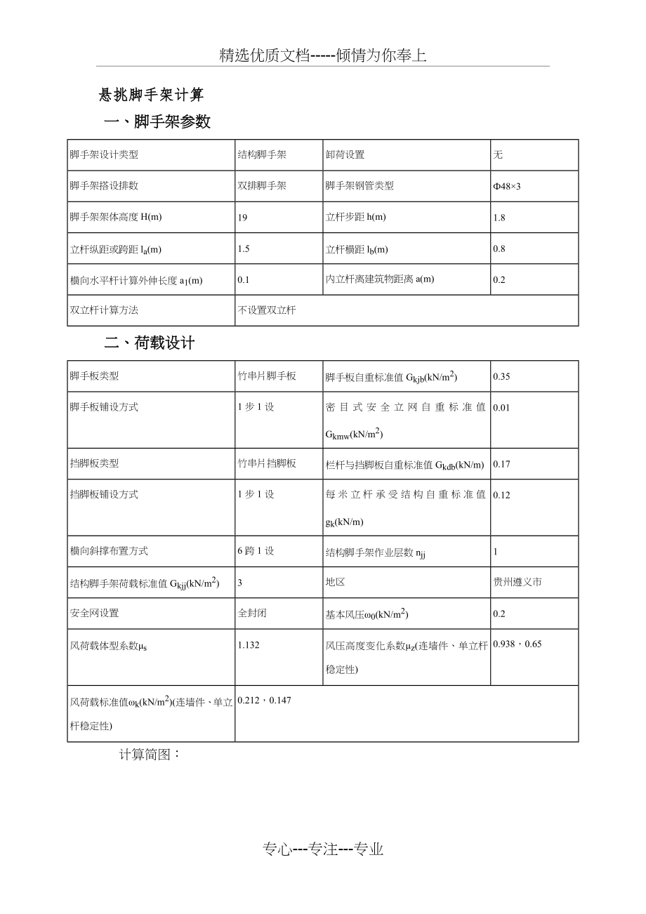 悬挑脚手架工程量详细计算(共20页).doc_第1页