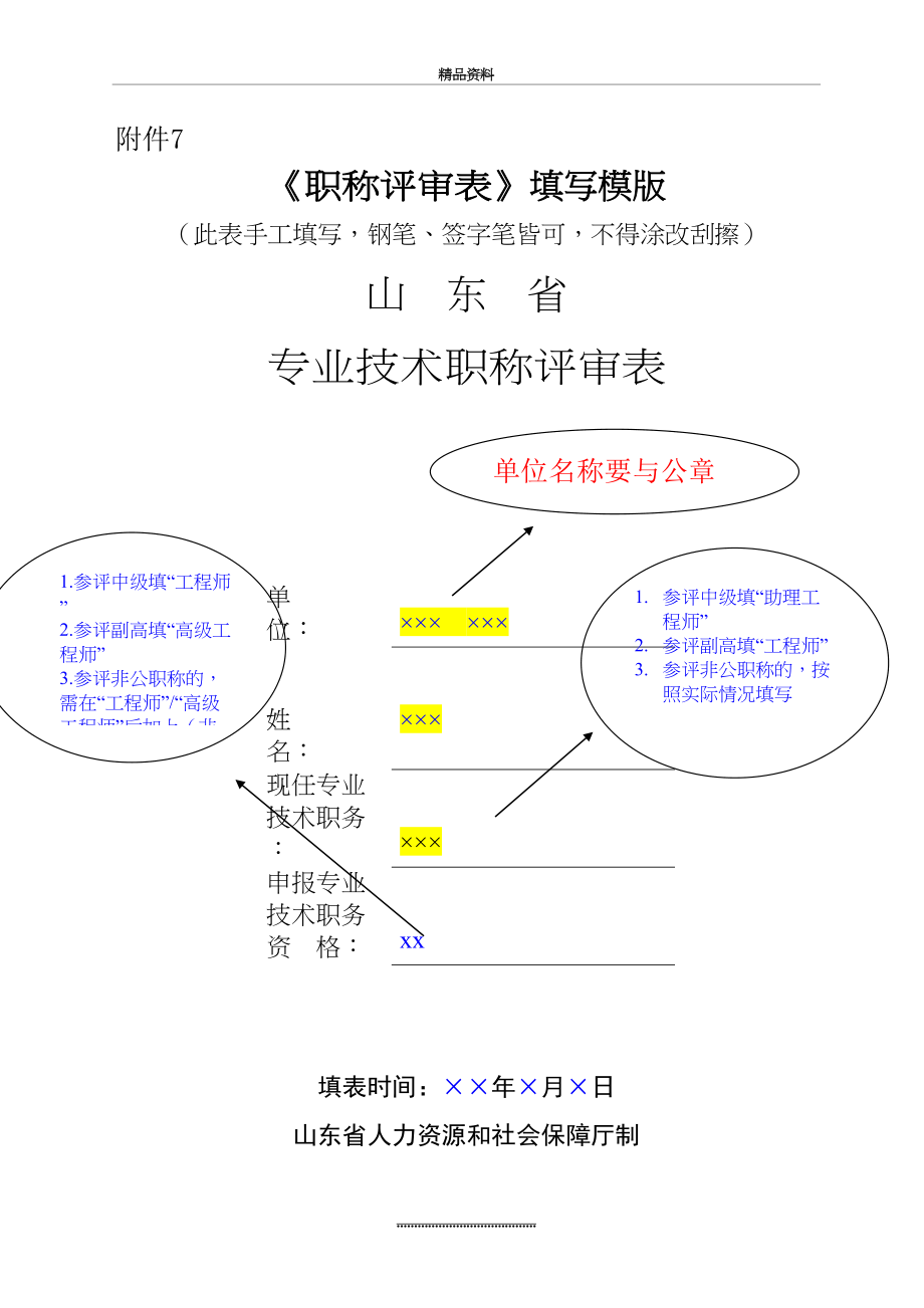 最新《职称评审表》填写模版.doc_第2页