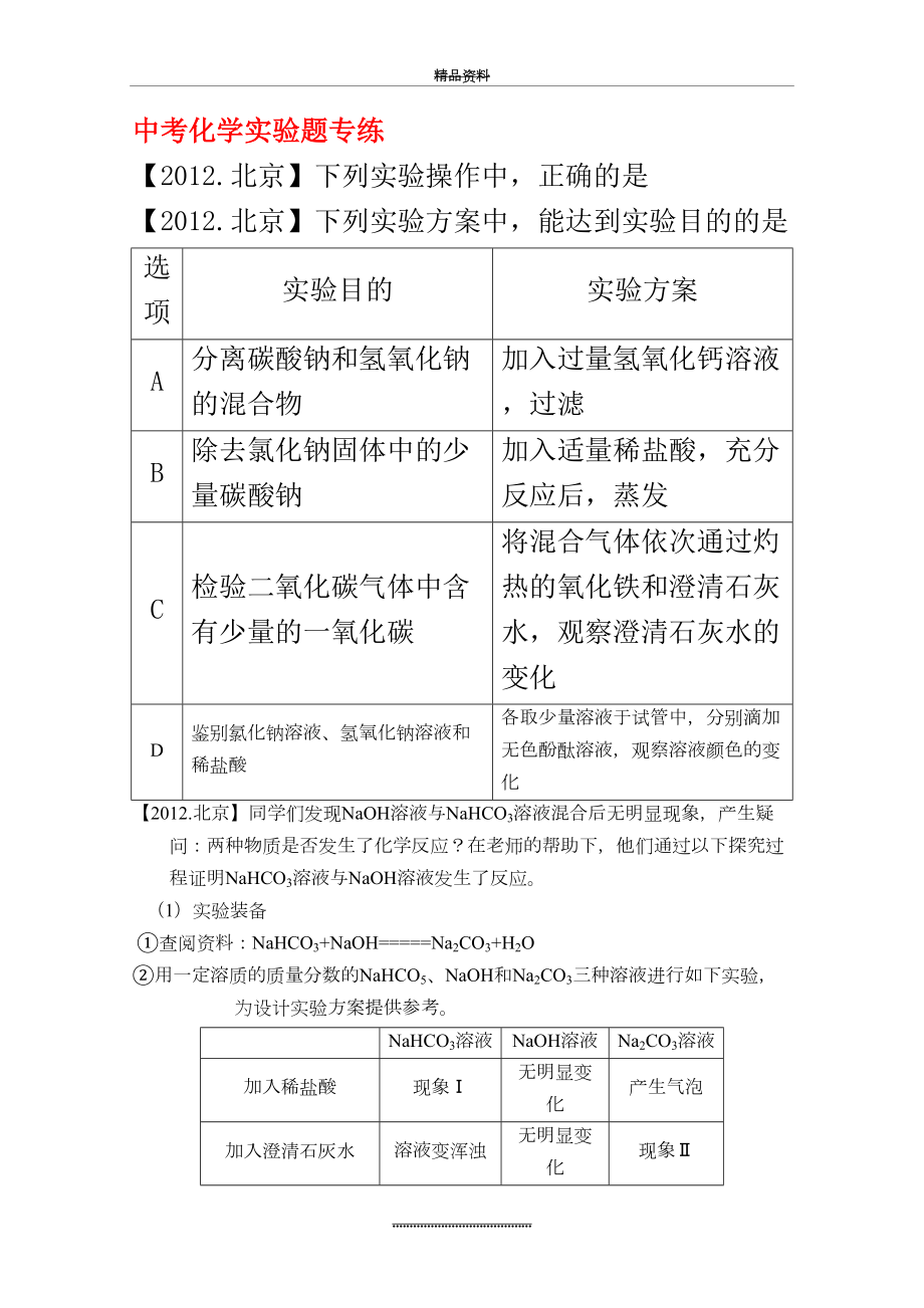 最新[初中化学]中考化学实验题专练-人教版.doc_第2页