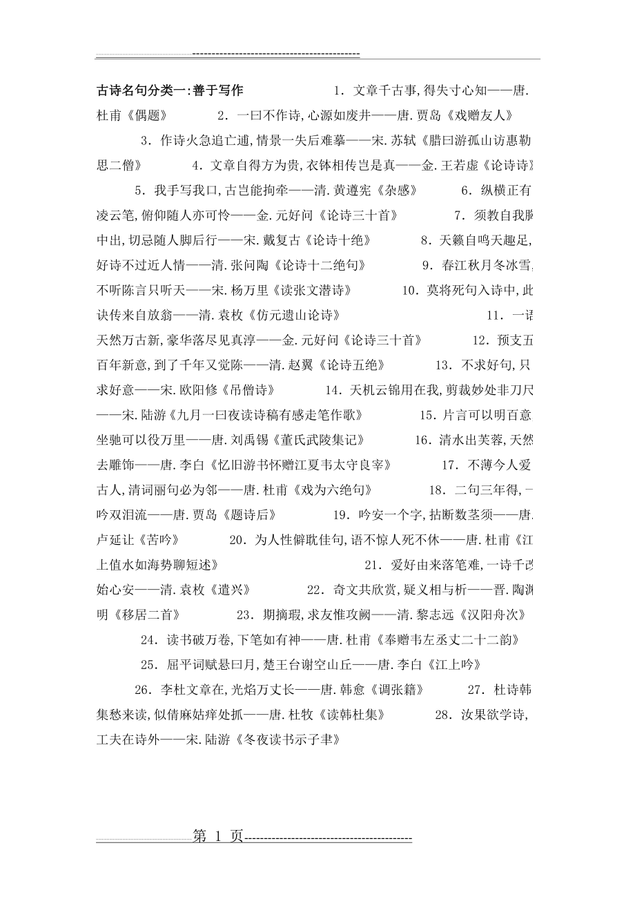 中国古典诗词名句(12页).doc_第1页