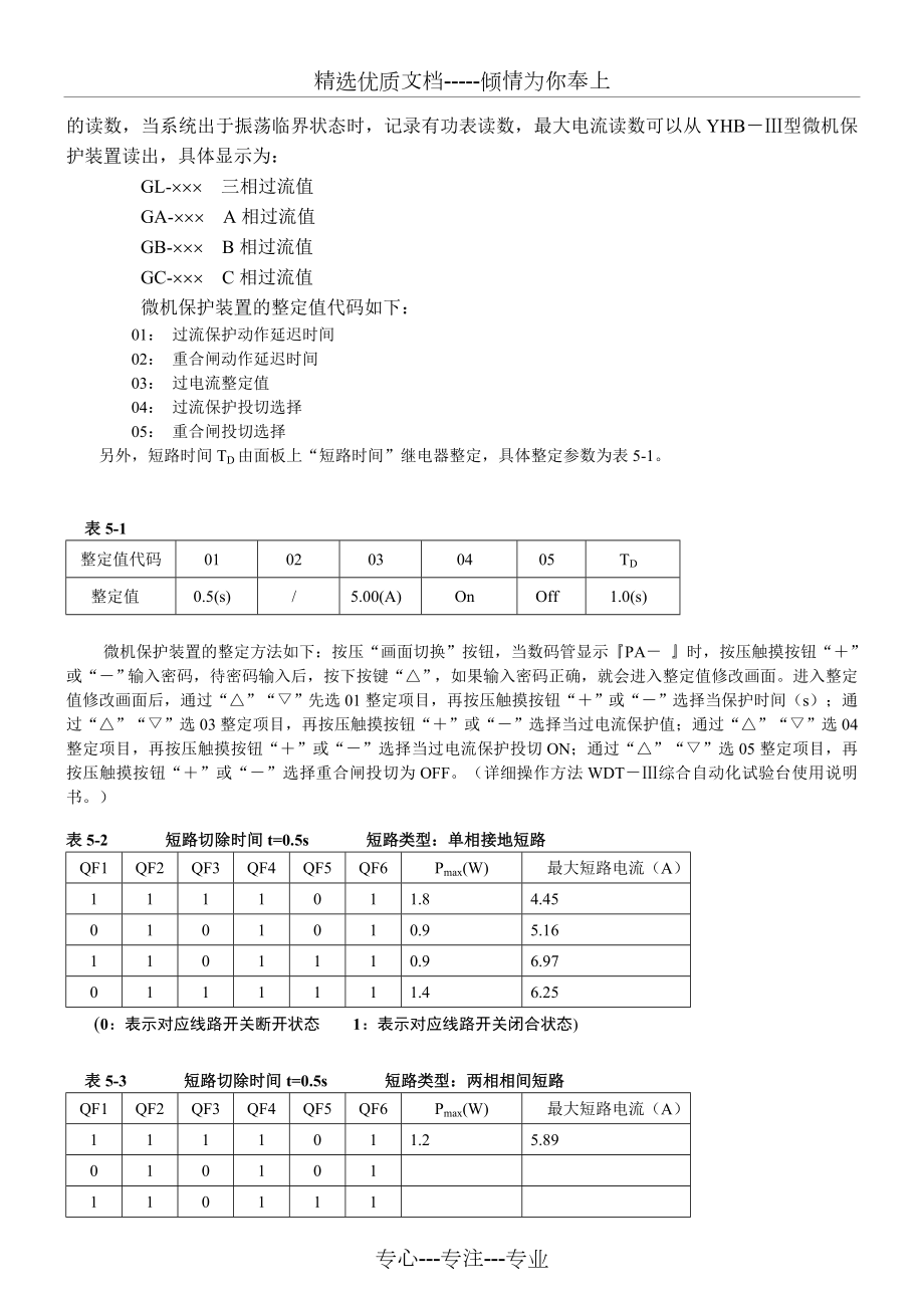 电力系统暂态稳定实验(共5页).doc_第2页