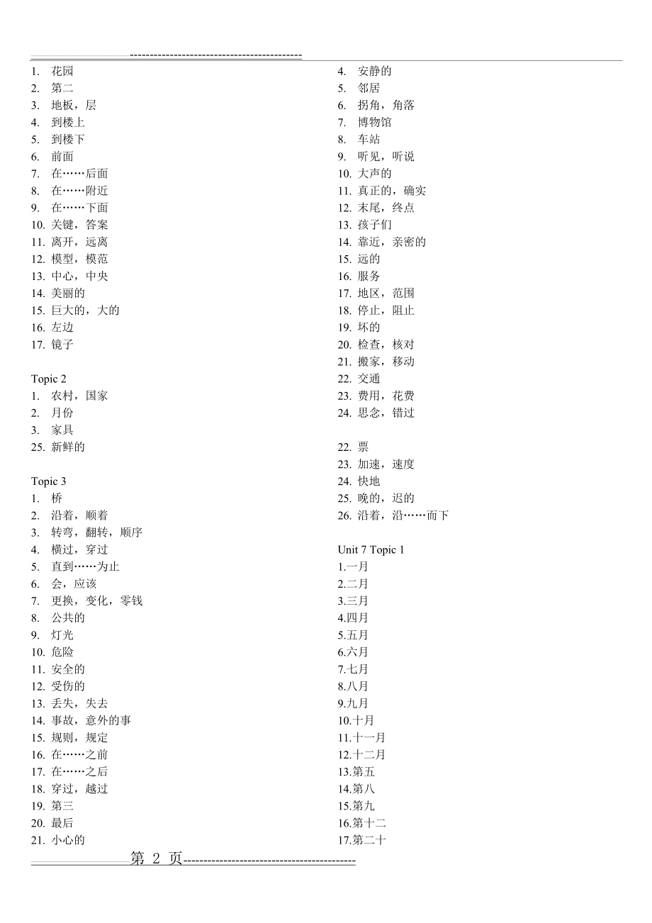 仁爱英语七年级下册重点单词(3页).doc_第2页