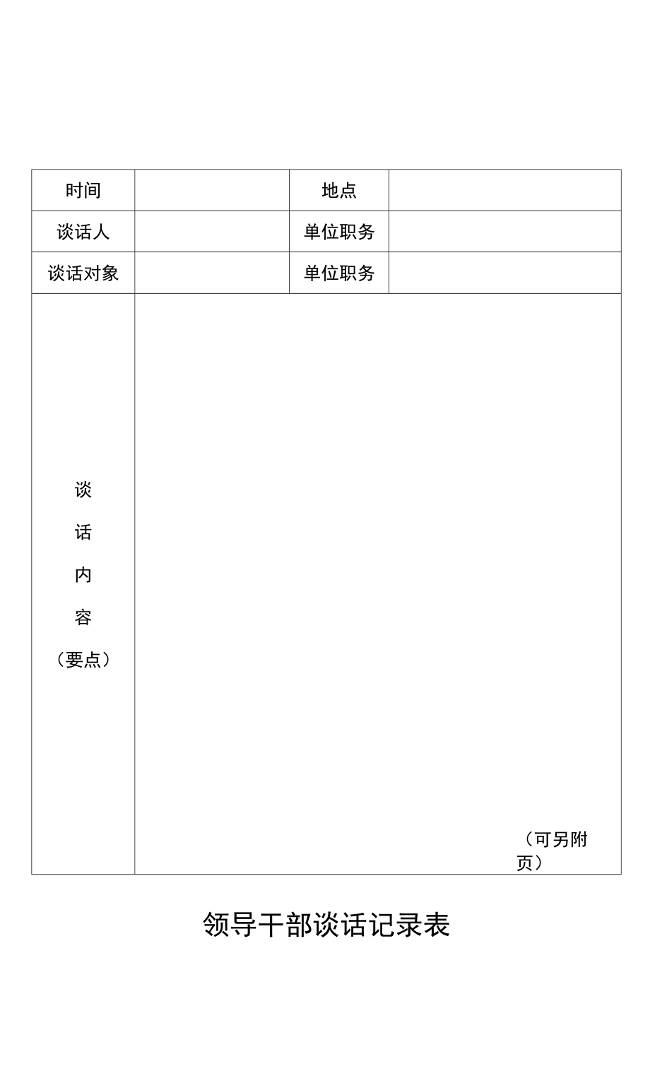 领导干部谈话记录表.docx_第1页