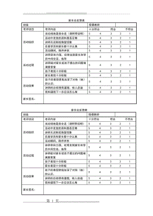 亲子课堂反馈表(2页).doc