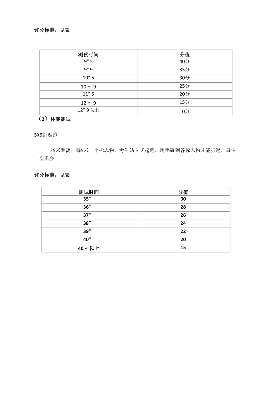 足球特长生测试方法及评分标准.docx_第2页