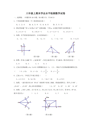 新浙教版八年级上期末数学试卷.doc