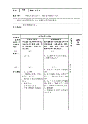 人教版一年级下册语文第六第八单元导学案.doc