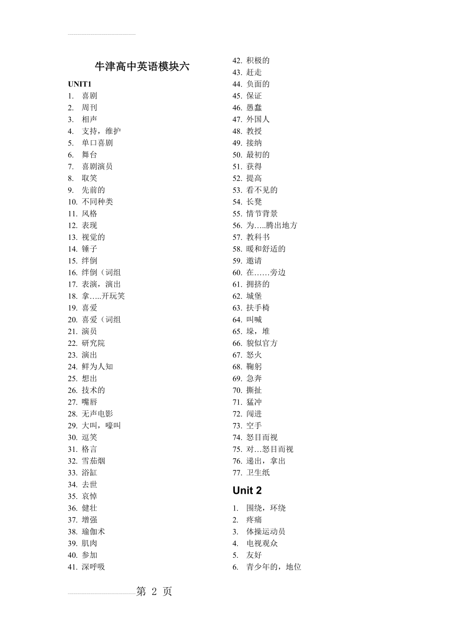 @高中英语模块六单词默写模板(5页).doc_第2页