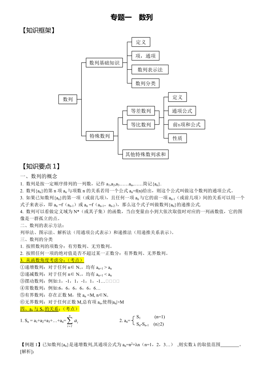 高考数学 数列专题复习.doc_第1页