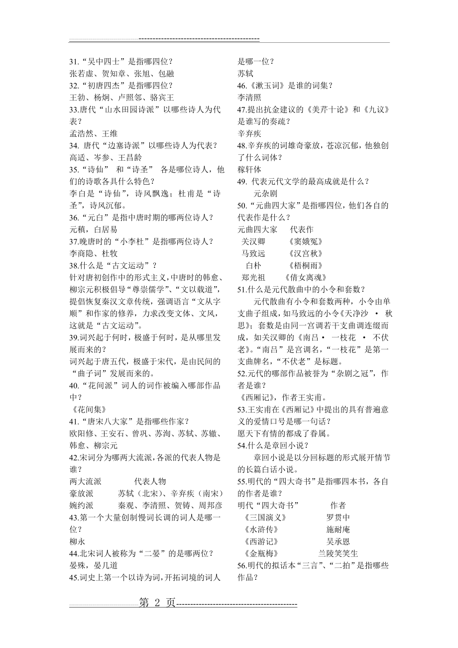 中国文学常识问答100题(4页).doc_第2页