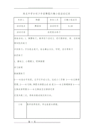 乡村少年宫舞蹈兴趣小组活动记录(13页).doc