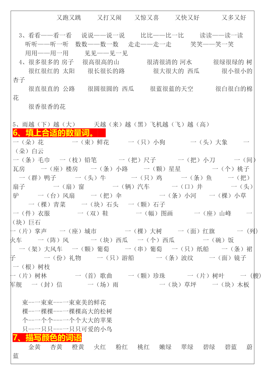 最新人教版一年级语文上册词语积累.doc_第2页