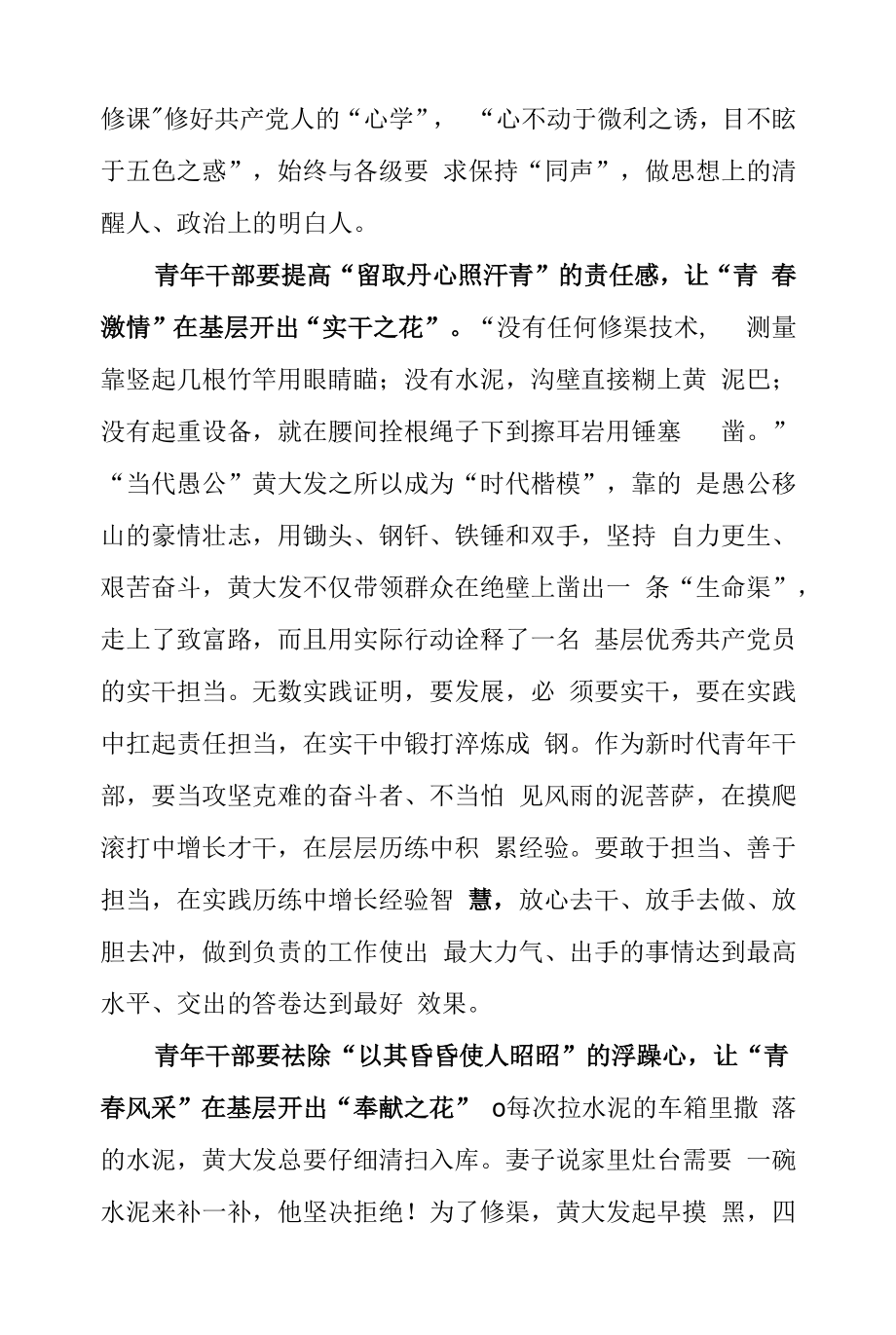 青年干部观看《高山清渠》心得体会研讨发言材料（3篇）.docx_第2页