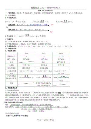 铁及其化合物知识点、练—整理(共8页).doc