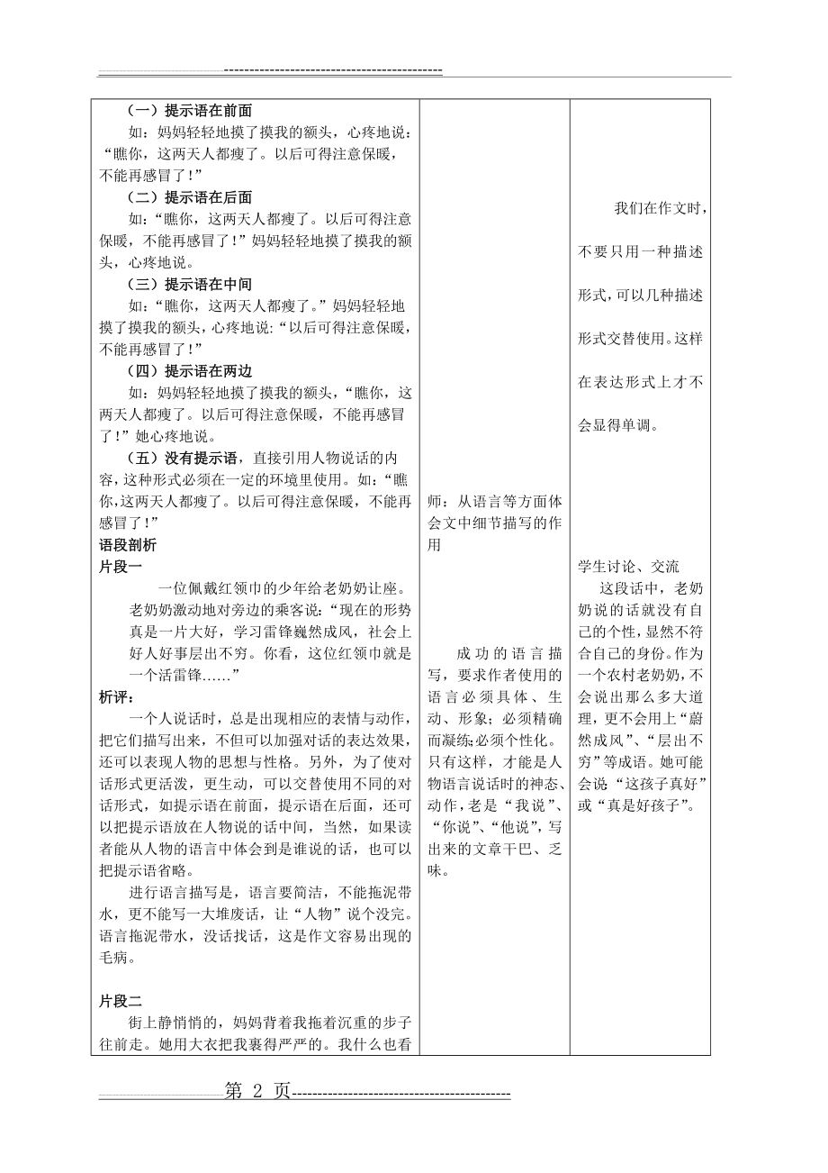 作文-运用语言描写表现人物的个性(5页).doc_第2页