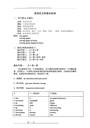 五种英语基本结构(4页).doc