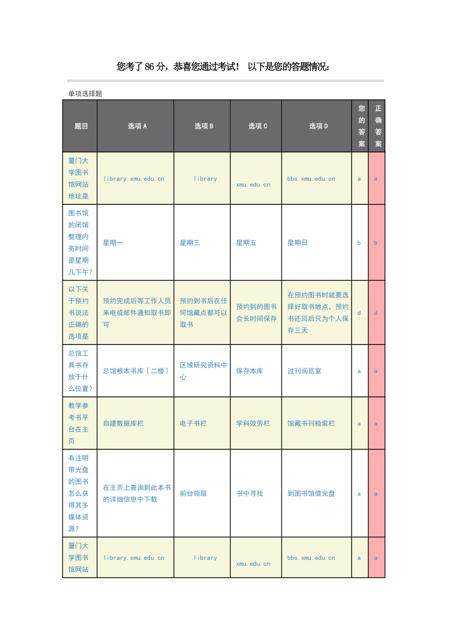 厦门大学图书馆考试题.docx_第1页