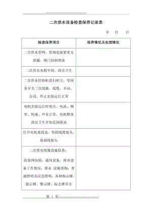 二次供水设备检查保养记录表(2页).doc