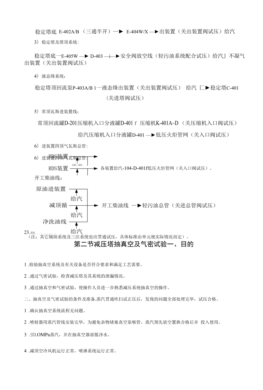 常减压装置蒸汽贯通试压、减压塔抽真空试验方案.docx_第2页