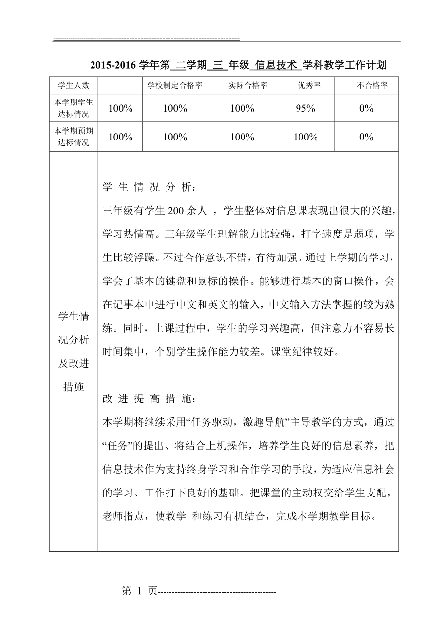 交大版《信息技术》三年级下册信息技术教案2016(39页).doc_第2页