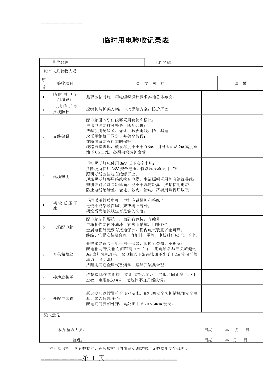 临时用电验收记录表35183(2页).doc_第1页