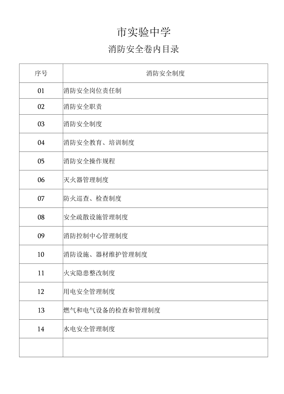 消防安全制度汇编（市实验中学）.docx_第1页