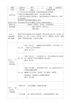 小学美术《走进春天》教学设计.docx